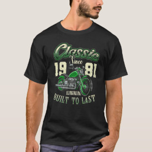 T-shirt Vintage Moto Bikers Moto Anniversaire Né