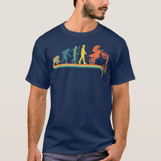 T-shirt Vintage Motocross Evolution Dirt Bike Heartbeat