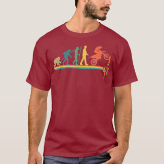 T-shirt Vintage Motocross Evolution Dirt Bike Heartbeat