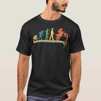 T-shirt Vintage Motocross Evolution Dirt Bike Heartbeat