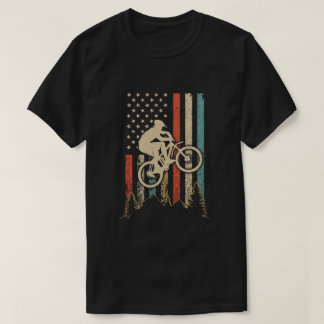 T-shirt Vintage Mountain Bike US FLag Retro Style M