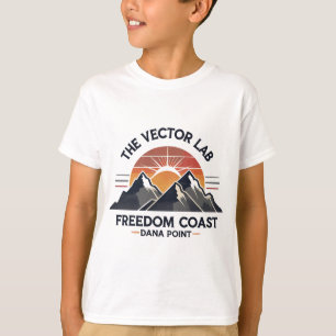 T-shirt Vintage Mountain Sunset - Outdoor Adventure Retro