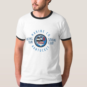 T-shirt Vintage Nantucket Yacht 5 - Badge Club de voile