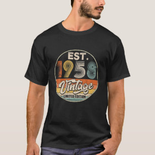 T-shirt Vintage Né En 1958 Anniversaire Année Mariage