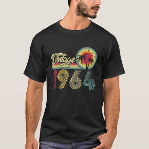 T-shirt Vintage Né En 1964 Cadeaux 60 Ans 60ème Anniversai