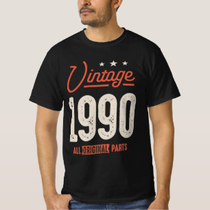 T-shirt Vintage Né en 1990 - 32e anniversaire Retro Classi