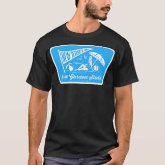 T-shirt Vintage New Jersey The Garden State Beach Pinup