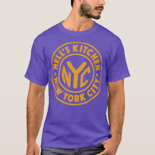 T-shirt Vintage New York City Circle Hells Kitchen Gold