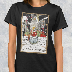 T-shirt Vintage Noël Victorien Les gens vont à l'église