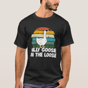 T-shirt Vintage Oie Silly Sur Le Dos Loose Drôle Dit
