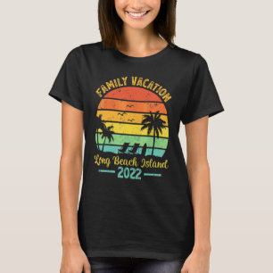 T-shirt Vintage Palm Tree Family Vacation 2022 Long Beach