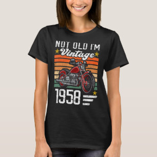 T-shirt Vintage Pas vieux Je suis 1958 Moto classique nais