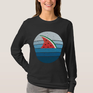 T-shirt Vintage pastèque Fruit Requin Finition été Vaca