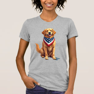 T-shirt vintage patriotique du 4 juillet pour Gold