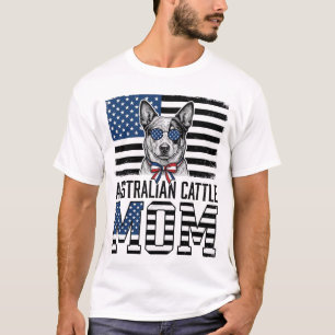 T-shirt vintage patriotique Maman Blue Heeler_
