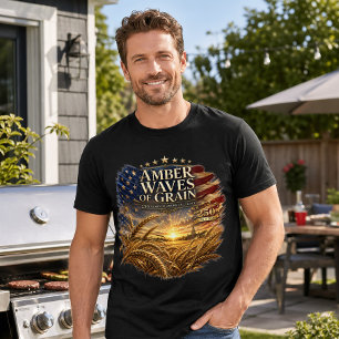 T-shirt Vintage Patriotique Vagues Ambrées Amérique 250