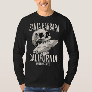 T-shirt Vintage Père Noël Barbara Beach Californie Ca Retr