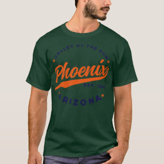 T-shirt Vintage Phoenix Arizona Valley of the Sun Color Ci