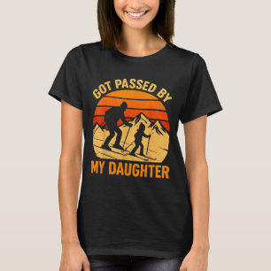 T-shirt Vintage Piégé Par Ma Fille Drôle Ski Rétro Fam