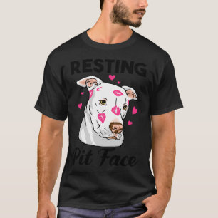 T-shirt Vintage Pitbull Repose Pit Face Drôle Pitbul