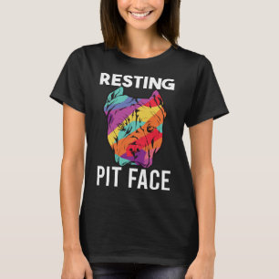 T-shirt Vintage Pitbull Repose Pit Face Drôle Pitbull Lov
