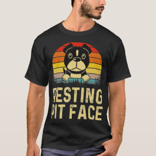 T-shirt Vintage Pitbull Resting Pit FaceFunny Pitbull Love