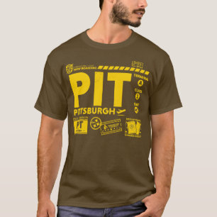 T-shirt Vintage Pittsburgh PIT Airport Code Travel Day Ret