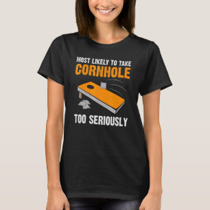 T-shirt Vintage Plus Susceptible de Prendre Cornhole Trop