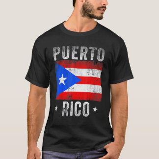 T-shirt Vintage Porto Rico Portoricaine Flag Pride