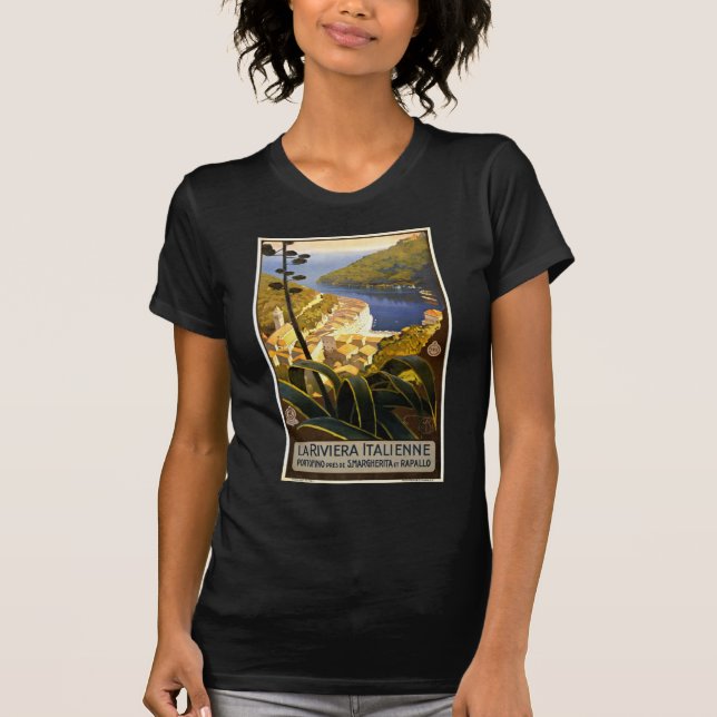 T-shirt Vintage Portofino Italie (Devant)