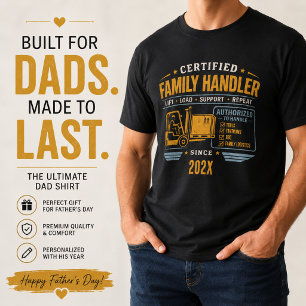 T-shirt vintage pour papa manutentionnaire de char