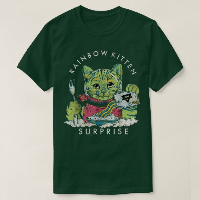 T-shirt Vintage Rainbow Kitten Surprise  (Design devant)