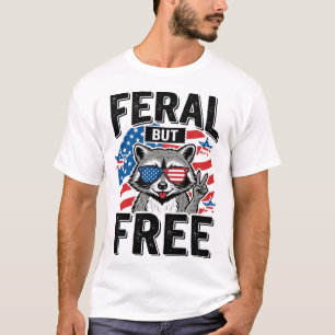 T-shirt vintage Raton laveur patriotique sauvage m