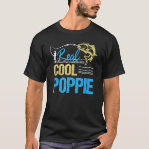T-shirt Vintage Reel Cool Popie Pêche Papa Grandpa Fat