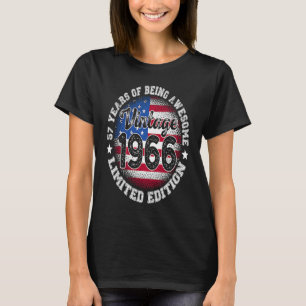 T-shirt Vintage Retro 1966 57e anniversaire 57 ans Amer