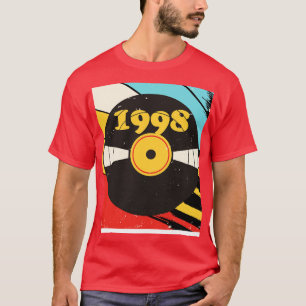 T-shirt Vintage Retro 1998 Birthday Shirt Vinyl Music