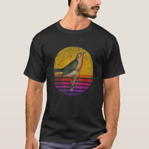 T-shirt Vintage Retro American Robin Bird