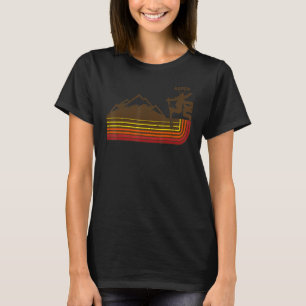 T-shirt Vintage Rétro Aspen Années 70 80 Style Ski Rayure