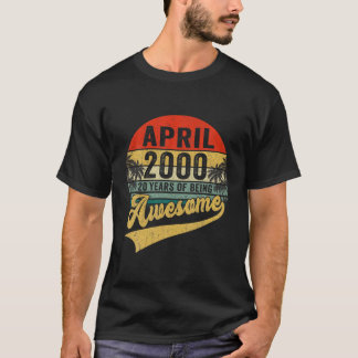 T-shirt Vintage Retro Avril 2000 20e anniversaire Cadeaux