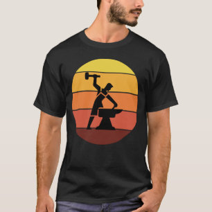 T-shirt Vintage Retro Blacksmith Metalsmith Metal Worker