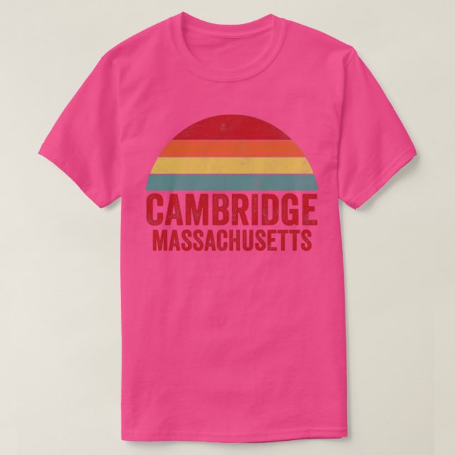 T-shirt Vintage Retro Cambridge Massachusetts (Design devant)