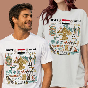 T-shirt Vintage Rétro Egypte Le Caire Voyage Sur Mesure