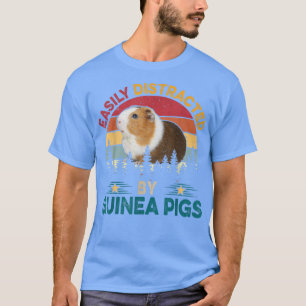 T-shirt Vintage Rétro Facilement Distrait Par La Coupe De 