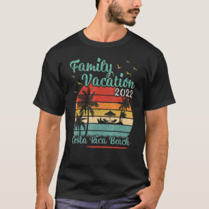 T-shirt Vintage Retro Famille Vacation 2022 Costa Rica Pla