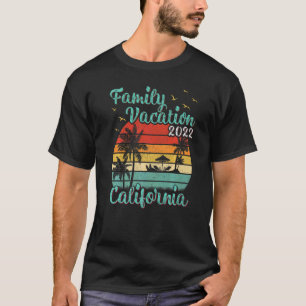 T-shirt Vintage Retro Family Vacation 2022 California Beac
