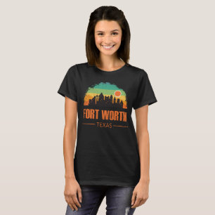 T-shirt Vintage Retro Fort Worth City Texas Dallas années