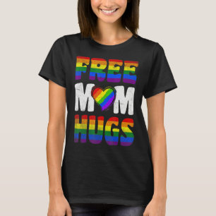 T-shirt Vintage Retro Free Maman Hugues Rainbow Lgbtq Lgbt