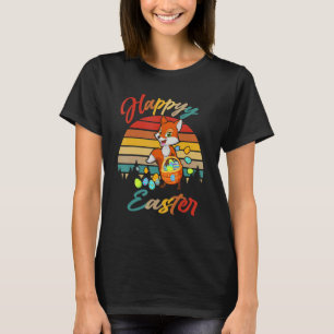 T-shirt Vintage Retro Happy Bunny de Pâques Fox de Pâques 