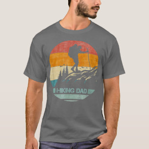T-shirt Vintage Retro Hiking Player Papa Hiker Silhouette
