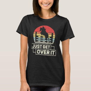 T-shirt Vintage Retro Il Suffit De Le Surmonter Cheval Equ